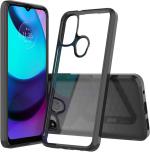 Wellchoice Back Cover for Motorola E20, Moto E20, Motorola Moto E20 ( Black Transparent ) (Transparent, Flexible, Pack of: 1)