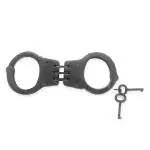 Cliffside Products Carbon Steel Handcuff Hathkadi with 2 Keys for Police, Theatre, Role Play, Movie, Drama Or Stage Performance (US Police) Black & Adjustable