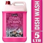 Fivanta Dishwash Liquid 5 Liter Pink |No chemical residue| Safe for kids & family| Made with natural surfactants