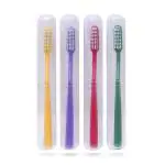 Dr. Flex - Ozette Medium Toothbrush with DuPont Filaments with FREE Anti-Bacterial Container (Pack of 4) toothbrushes tooth brush tooth brushes caps cover container cap