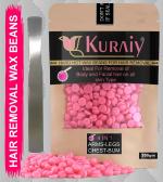 KURAIY Hair Removal Hot Hard Body Wax Beans (200Gm) for Face, Arm, Legs, Bum and whole Body For Men and Women Suitable for All Skin Types with Steel Spatula