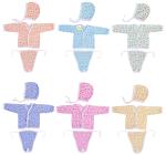 Kwitchy Newborn Baby Clothing Set Front Open Jhabla Shirts Nappies & Caps (Multicolour 0-6 Months) (Pack of 6)