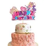 Zyozique Princess Girl Cake Topper Girls Happy Birthday Cake Toppers, Party Supplies Favor Cake Decorations Cake Topper