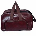 NAVIAL Leather Trolley Bag for Men and Women | Stylish and Durable Luggage with Smooth Rolling Wheels | Perfect for Travel | Dark Brown | 50x30x25 CM