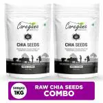 Coreganic Certified Natural Raw Chia Seeds with Omega-3 & Fiber 500 g(Pack of 2)