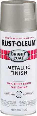 Rust-Oleum STOPS RUST 7715830 Bright Coat Metallic Finish Spray Paint ALUMINUM, 312 grams