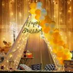 AT Presents Cabana Tent Happy Birthday Decoration Combo / Kit / Pack / Set . A Perfect combination to make your Occasion Memorable for Life time ( Set of 26)