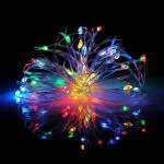 Lexton 10M LED Copper String Light with 8 Modes - Multicolor, Plug