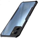 Frazil Shock Proof Crystal Clear Eagle Back Cover Case for Vivo Y15s | Hard | 360 Degree Protection | Hybrid PC + TPU | Transparent Full Armor Device & Camera Protection (Black Bumper)