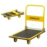 Stanley PC528 Platform Trolley with 300 kg Capacity, Steel Portable Foldable Multi-Functional Dolly Push Cart with 360 Degree Swivel Wheels, Yellow Colour, (91 x 61 x 87 cm)