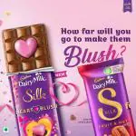 Cadbury Silk Valentine Heart Blush 150gx1, Fruit & Nut 137gx1, Roast Almond 143gx1 (Combo)