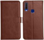 Mintak Vivo Y15 Brown Thermoplastic Polyurethane Mobile Flip Cover