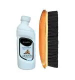 Sheppits Premium Suede Nubuck Shoes Cleaner (Natural) & Wooden Shoe Polish Brush (Black) Combo | Shoe Care Kit