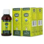 Safa Black Seed Oil Organic Cold Pressed Pure Kalonji Oil Rich in Omega 3,6 & 9 Essential Fatty Acids Promotes Immunity, Hair, Skin and Overall Health Black Cumin Seed Oil 100 ml X4 Pack of 4