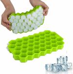 NETROWEL Ice Cube Tray for Freezer Flexible Silicone Honeycomb Design 37 Cavity - Multicolor