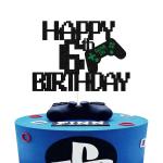 Festiko Game Controller Happy 6th Birthday Cake Topper, Gaming Birthday Cake Decoe 6 Year Old For Gamer Party, Happy Birthday Video Game Party Decoration Supplies
