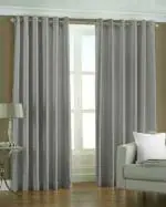 Dc Decastle 274 cm (9ft) Long Door Curtain (GREY, Pack of 2)