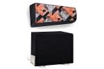 The Furnishing Tree LG PS-Q13SWZF 1 Ton Orange and Black Chekered Pattern PVC Indoor and Outdoor Split Ac Cover ( 22.9 x 87.6 x 30.5 cm )