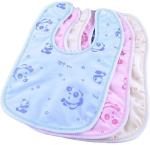 Mom's Pride Kidsify Multicolor Cotton Baby Button Bibs Apron (Pack Of 3)
