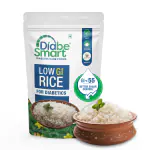 DiabeSmart Diabetic Rice 1kg | Tested Low GI Rice For Diabetic | Sugar Free Rice To Manage Blood Sugar Level | Sona Masoori Rice | Healthy Low Carb Rice | Diabetes Food Products