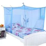 Divyanshi Blue Polyester Mosquito Net For Single Bed, Double Bed 4 x 6.5 ft