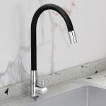 Plantex Pure Brass Flexible Kitchen Sink tap with Teflon tape/Quarter turn Sink cock tap/360 rotating tap for kitchen/Kitchen Basin tap/Kitchen Sink tap-(ICO-912B)