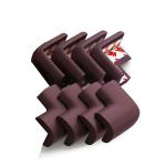 Inditradition Child Safety Corner Edge Guards (Pack of 8) | Soft Form Material, with Fiberglass Self Adhesive Tape (Brown)