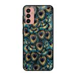 Qrioh Peacock Feathers Glass case for Samsung Galaxy M13