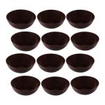 Kuber Industries Bowls | Plastic Dishwasher Safe Bowl | Serving Bowls | Bowls for Kitchen | Microwave Safe Bowls for Salad | Soup | Pasta | 1000 ML | Pack of 12 (Brown)