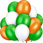 PARTY MIDLINKERZ Tri Color Orange White Green Balloons for Decoration celebration (Pack of 50)