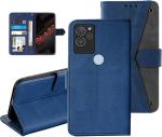 Autofocus Faux Leather Back Case Flip Cover for Lava Blaze with ID Card Slot | Foldable Stand | 2 Card Slot | 1 Cash Slot | Magnetic Closure - Executive Blue, 23855