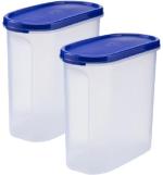 JAVA Modular Containers - 1700 ml Polypropylene, Plastic Grocery Container (Pack of 2, Blue)