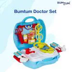 BUMTUM Baby Doctor Playset Pretend Play Doctor Set With Foldable Suitcase, Doctor Kit For Above 3 Years Kids(13 instruments, Blue)