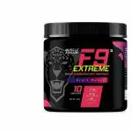 Muscle Asylum F9 Extreme Pre-Workout Energy Supplement powder | High Caffeine + Beta Alanine + EAA- Creatine Free - 30 Servings, Pack of 300gm