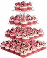 Porpoise Cupcake Stand 4 Multi-Tier Acrylic Premium Cupcake Holder