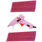 Nbs Peach Glue Gun With 20 Pink Stick Standard Temperature Corded Glue Gun