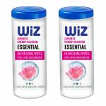 WiZ pH-Balanced & Paraben-Free Refreshing Wet Wipes Cannister Pack with Extra Moisturizers & Japanese Cherry Blossom Fragrance (80 Pulls) - Pack of 2