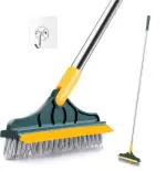 Groupon Multicolor Stainless Steel 2 In 1 Cleaning Brush With Wiper Brush And Holder