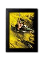 Blue Nexus Loki god of Mischief digital Art Wall Poster with Wall Frame Room Art Painting Collection A4 size 10x13
