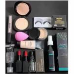 HISCENT Beauty Makeup kit combo pack Essential Oil Face Primer foundation Concealer Loose Powder Blonder Makeup Fixer 2 lipstick eyelashes