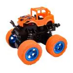 SAMRIDHI HUB 4x4 Big Wheel Push and Go Mini Off-Road Vehicle Inertia Car Monster Truck, Double-Directions Inertia Pull Back Vehicle Set, Birthday Party Gift for Kids Pack of 1 Multicolor