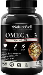 Naturewell Flax Seed Oil 500Mg Omega 3, 60 Capsules