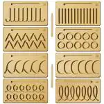 Mini Leaves Brown Engineered Wood Writing Patterns Practice Writing Boards For Kids For Kids 3 Years (Pieces Of 4)