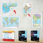GO WOO India POLITICAL - MAP PRACTICE BOOK, WORLD POLITICAL - MAP PRACTICE BOOK, BIG CUT & DRAW OUTLINE MAPS POLITICAL & PHYSICAL, 2 IN 1 India POLITICAL AND PHYSICAL MAP IN HINDI and 2 IN 1 WORLD POLITICAL AND PHYSICAL MAP IN HINDI