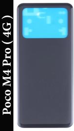 FRIENDZZWORLD Power Black Plastic Back Panel For Poco M4 Pro 4G