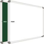 YAJNAS Non Magnetic 1.5 X 2 feet White Board, One Side White Board Marker and Reverse Side Chalk Board Surface Whiteboard Whiteboards (Green, White)