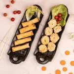 Castleite Jack Serving Platter Set of 2 Melamine Tray Plates for Serving Snacks