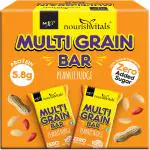 NourishVitals Multigrain Peanut Fudge Bar, 100% Natural Plant Based Protein Snacks Bar with No Added Sugar, No Preservatives, No Added Flavors, Naturally Rich in Vitamins & Minerals, 200g