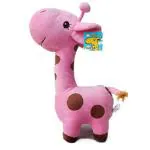 Kuhu Creations Supreme Multicolor Cute Soft Toys. (Giraffe (17cm) Pink)