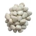 COLOUR STONE Small White Decorative Pebbles for Garden & Home Decor (White-Small, 15 Kg)